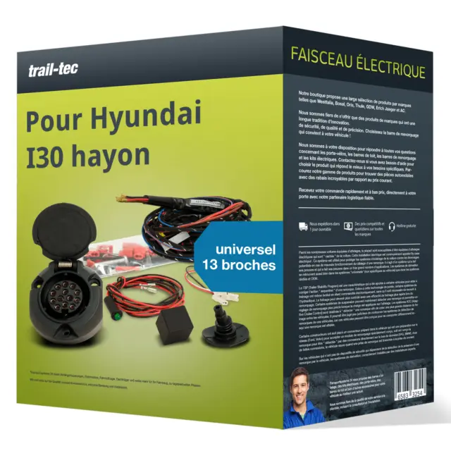 Faisceau universel 13 broches pour HYUNDAI I30 hayon PD / PDE / PDEN trail-tec