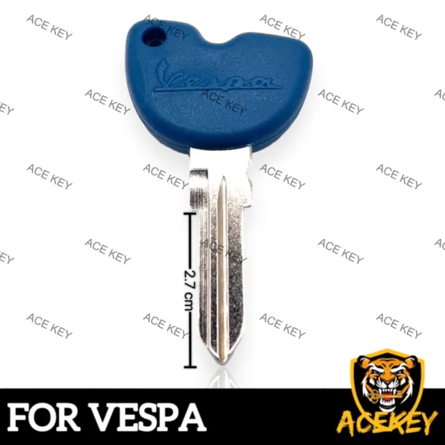 Blank Key For Vespa GTS, GTV, GT S 125, 200, 250 300 No CHIP