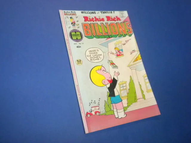 RICHIE RICH - BILLIONS #13 Harvey Comics 1976 The Poor Little Rich Boy