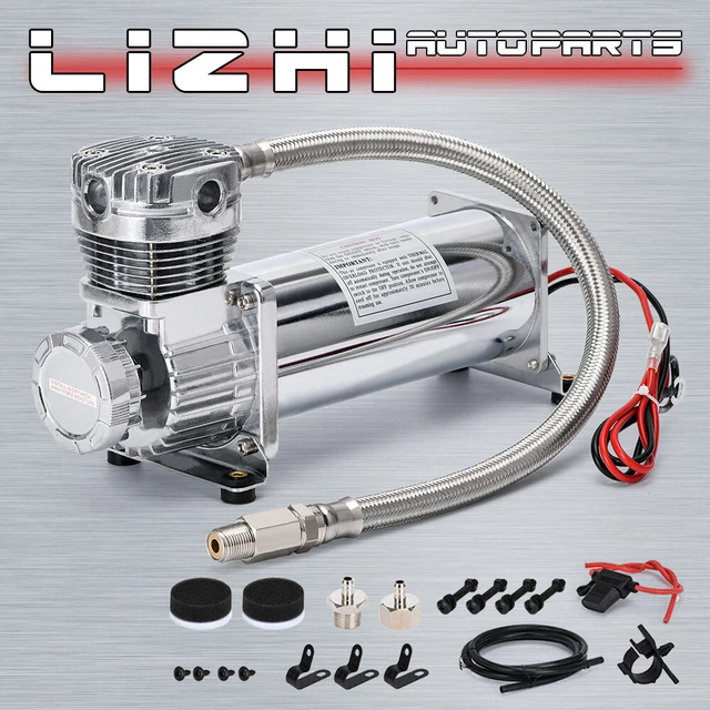 480C 200 PSI Air Suspension Compressor Kit 3/8 NPT Valve 12V Air Ride