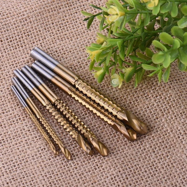 6Pcs Titanium Drill Saw Bit Set, HSS Serrated Bit Hole Drilling, 3-8mm Carp I4R7 3