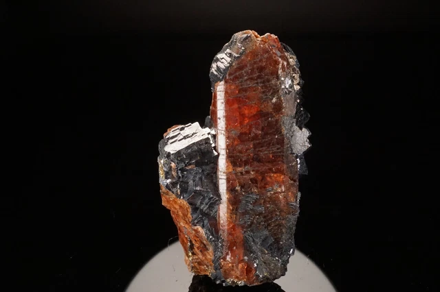 LARGE Bustamite Crystal with Galena BROKEN HILL, AUSTRALIA - Ex. Hefendehl LARGE Bustamite Crystal with Galena BROKEN HILL, AUSTRALIA - Ex. Hefendehl