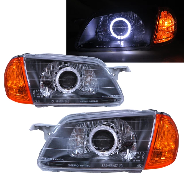 thumbnail image 2 of LED Halo Projector Headlights For Toyota Land Cruiser FJ100 (98-05, Pre-Facelift, LHD) – Black Housing 2 of 3