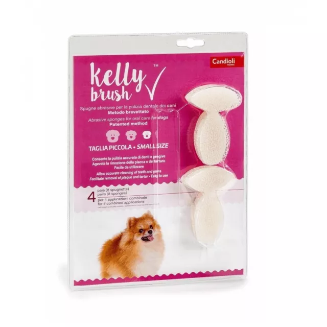 CANDIOLI Kelly Brush - 8 pads for oral hygiene of Small dogs