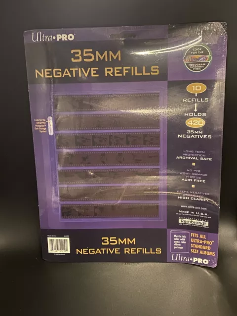 Álbum de páginas de recarga negativas Ultra Pro 35 mm 8,5"" x 11"" contiene 420 negativos NUEVO