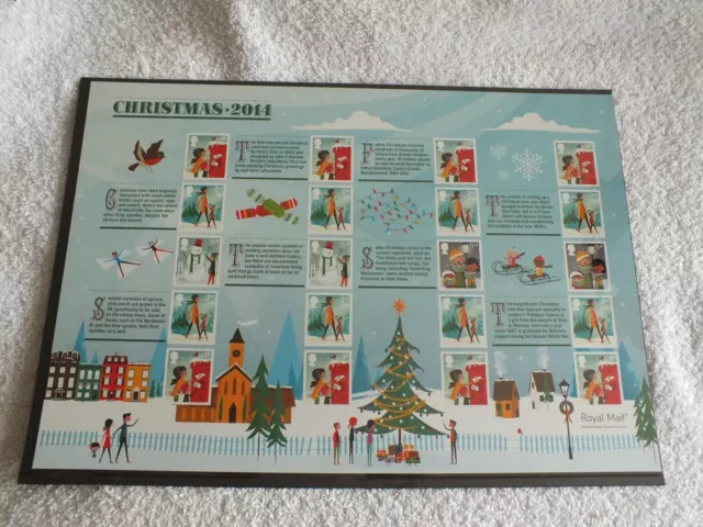 2014 Christmas Royal Mail Smiler Sheet Andrew Bannecker's Illustrations