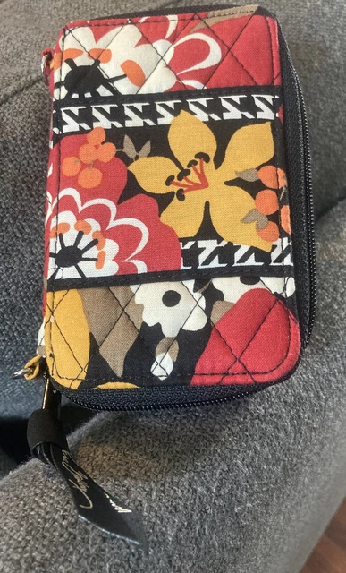 Vera Bradley Pretty Poises  Buckle ID Case Coin Change Key Purse Pouch