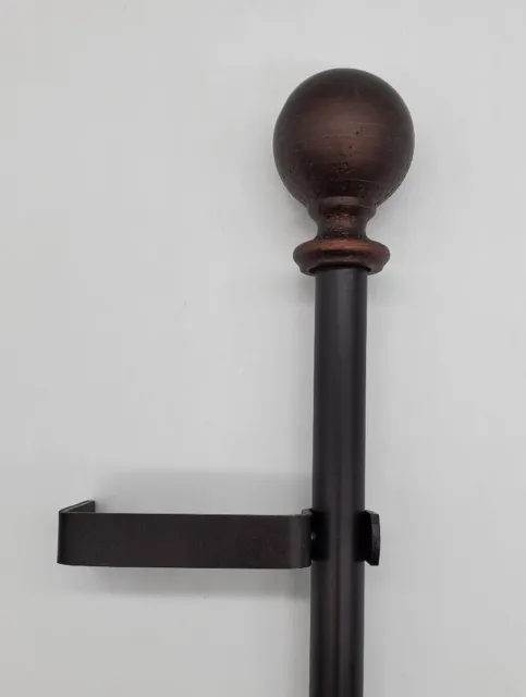 Rustic Ball 5/8" Adjustable Curtain Rod - Three Colors, Two Sizes