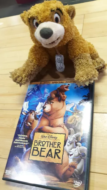 Brother Bear DVD 2 Disc Special Edition & Kenai Toy Bear Disney Store Plush