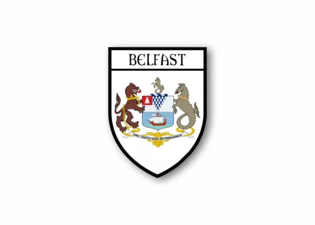 Sticker county shield car vinyl souvenir decal flag caravan crest belfast r2