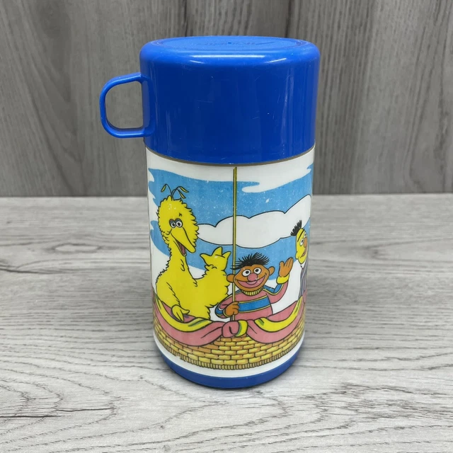 VINTAGE SESAME STREET Aladdin Thermos Jim Henson Muppets Good Condition