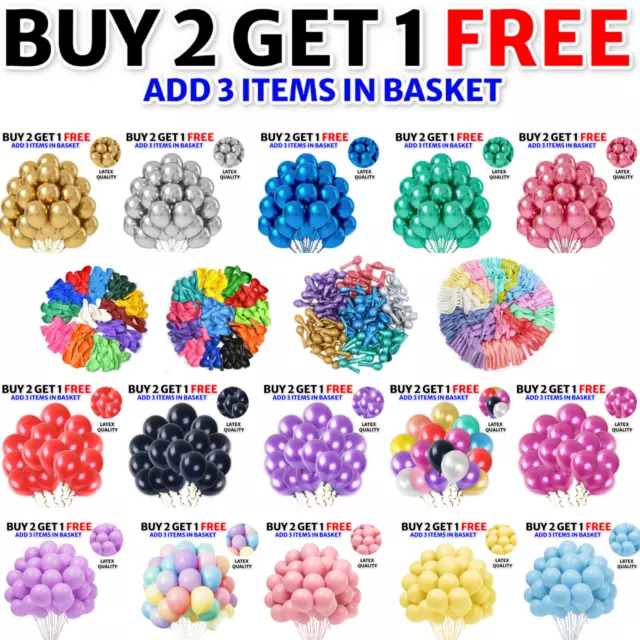 100 X Latex PLAIN BALOON BALLONS helium BALLOONS Wedding Party Birthday BALOONS