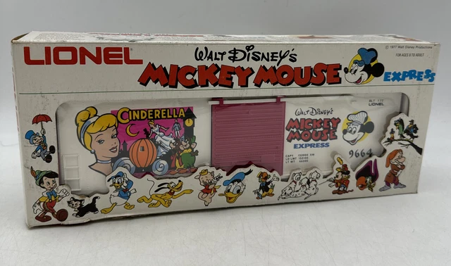 1977 LIONEL MICKEY MOUSE EXPRESS Train Car CINDERELLA Disney Car 6-9664