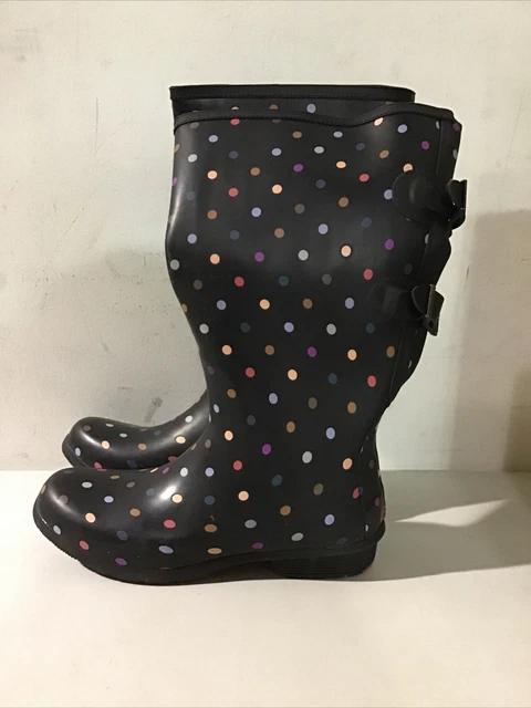 Chooka Women's Versa Wide Calf Tall Rain Boot Dot Size 11