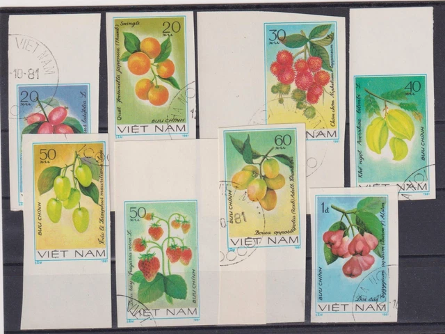 Vietnam: Nr. 1179-1186 U ungezähnt gestempelt / Früchte 1981