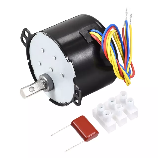 Getriebemotor Synchronmotor Elektromotor mit Loch AC 220V 50-60Hz 5 U/min 7mm