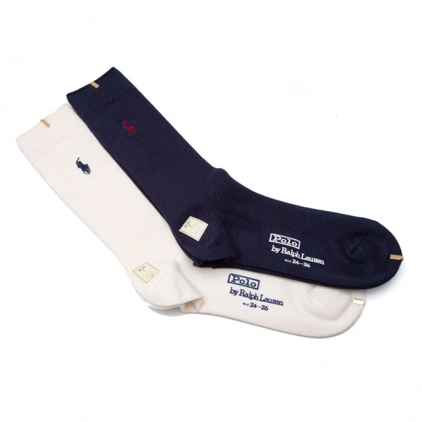 POLO by Ralph Lauren Pony Embroidery Two Socks Size US 6 to 8(K-118708)
