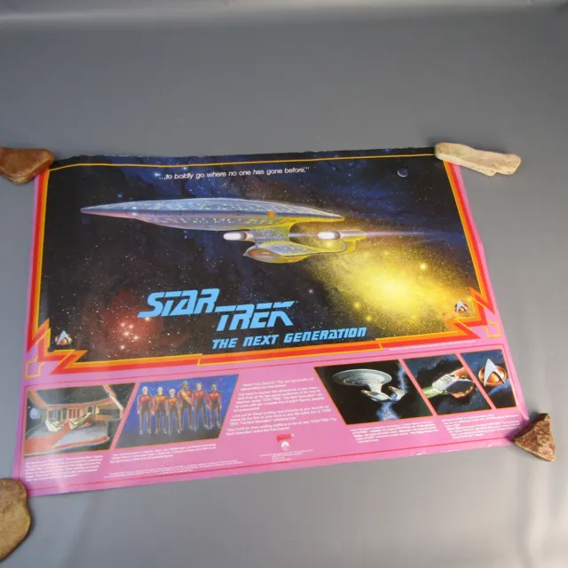 Star Trek Next Generation Enterprise 1987 Galoob Toy Release Poster Double Sided