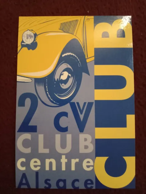 Carte postale, 2 CV club centre Alsace, 1000 exemplaires de 1999