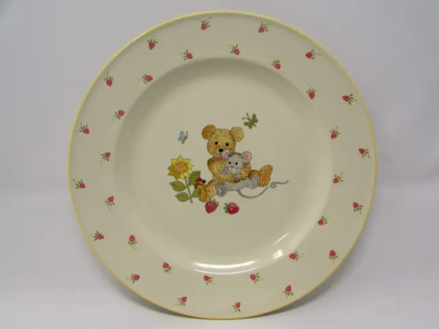 Teddy by Mikasa Dinner Plate Teddy Bear Mouse on Cream Children's Pattern L18