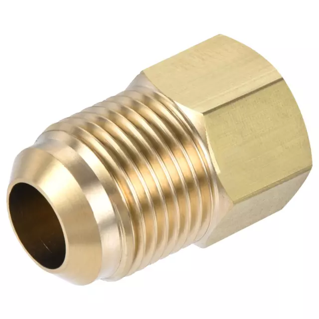 Brass Pipe fitting, 1/2 SAE Flare Male 1/4 SAE Female Thread, Tubing Adapter