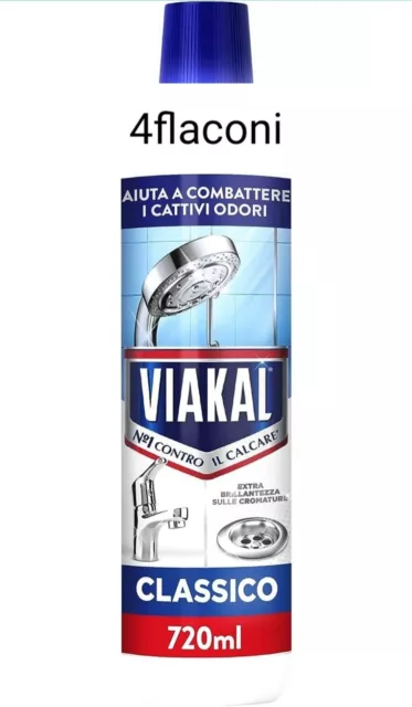 Viakal Detersivo Anticalcare Bagno E Cucina Classico Liquido 720 Ml -   