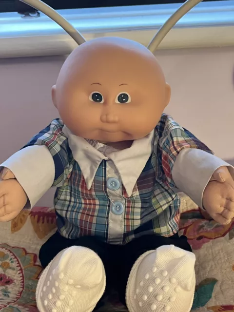 Adorable Cabbage Patch Kid Bald Green Eyes TriAng Pedigree HM1 Great Eyes