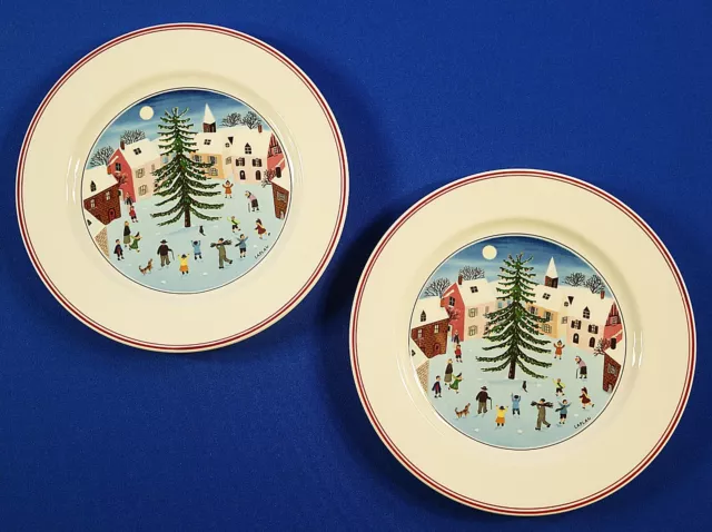 Villeroy & Boch Naif Christmas 8 1/4" Salad Plate Set of 2