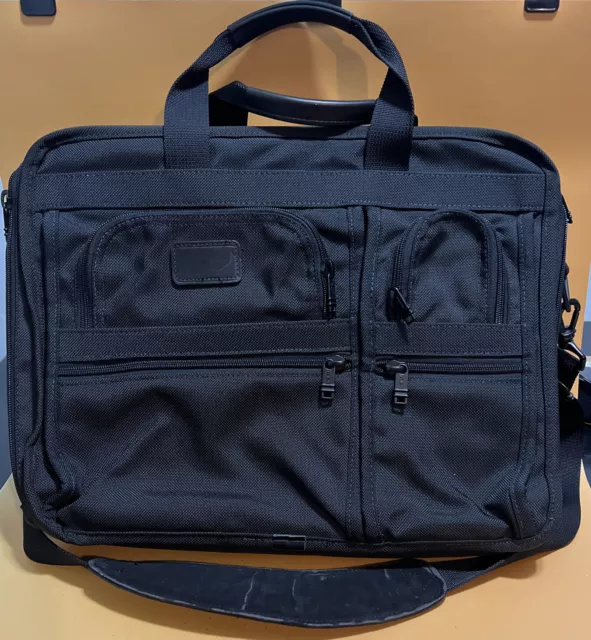 TUMI Alpha Black 2624D3. Ballistic Nylon 17" Laptop Briefcase