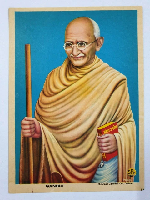 Vintage Politica Stampa Gandhi 5in X