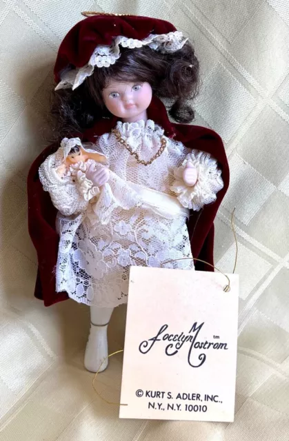 JOCELYN MOSTROM ORNAMENT "VINTAGE GIRL VELVET" Kurt Adler #W2922 * FREE SHIPPING
