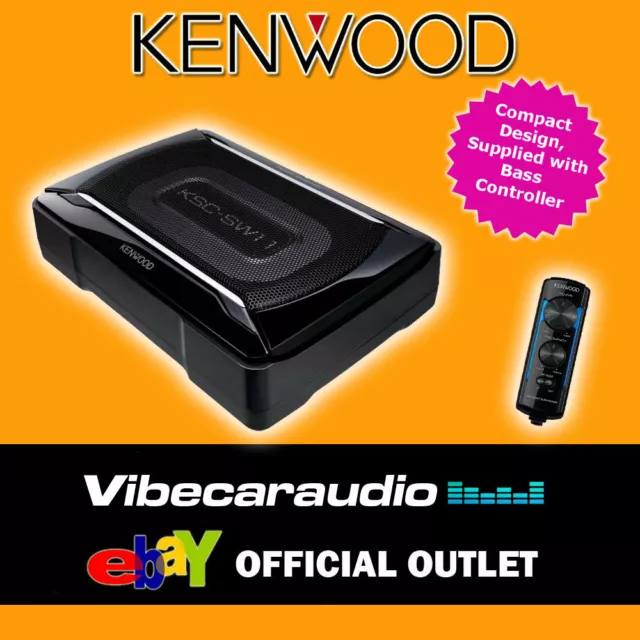 Kenwood KSC-SW11 150 W kompakt aktiv unter dem Sitz flach Subwoofer Verstärker