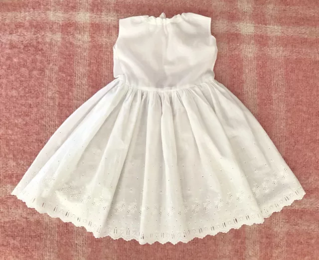 Antique Vintage White Baby Broderie Anglaise Lace Dress, Embroidery,  #3