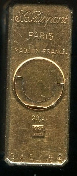 Briquet à gaz DUPONT plaqué or -modèle pour femme ? - N°BAB 452