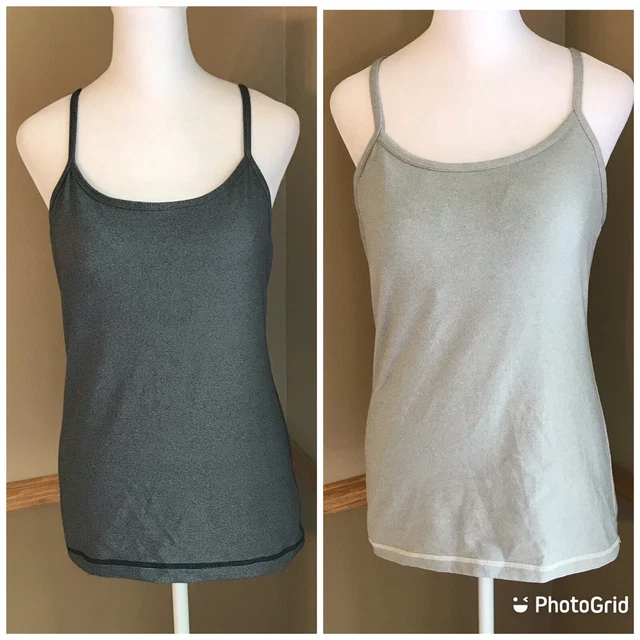 Lot Of 2 Lululemon Power Y Tank tops Gray size 8