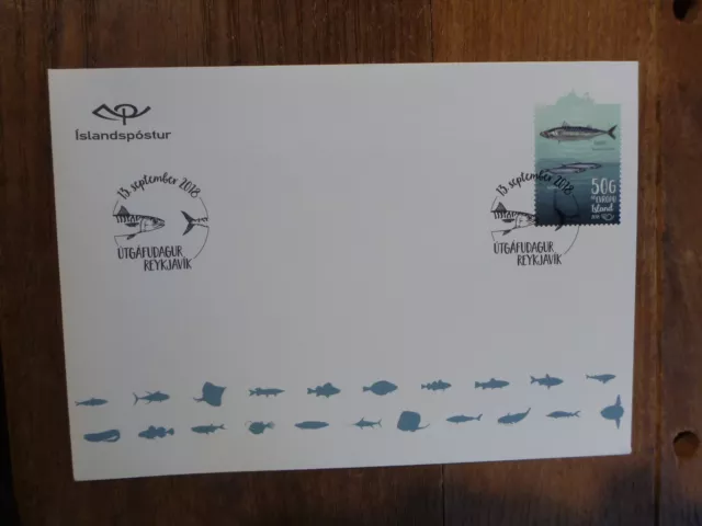 Iceland 2018 Nordic Fish Fdc First Day Cover