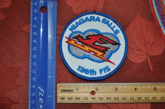 USAF  136th Fighter Interceptor Squadron 136 FIS patch F-4 NY ANG Air Guard H&L