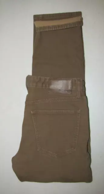 Mens Weatherproof Fleece-Lined Jeans. Size 34X34 (MEASURE 34X31 1/2) Brown.