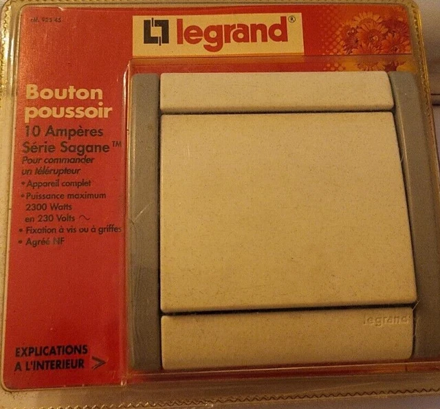 Bouton Poussoir Legrand Sagane Xeliomat Alumat Porcelaine Blanc - Réf. 99485 / 84004 - Neuf Sous Emballage