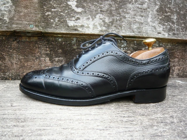 SCARPE JOSEPH CHEANEY Brogues In Pelle Nera Uk7 Da Uomo Worcester