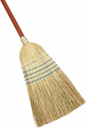 Rubbermaid Commercial Warehouse Heavy-Duty Corn Broom 1 1/8 Inch Wood Handle ...