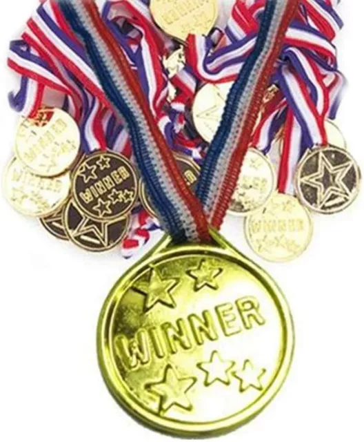 Gold Winners MEDAL Olympic Kids Medals Ideal Party Bag SPORTS DAY Silver Bronze