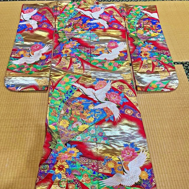 Japanese Kimono Uchikake Wedding Pure Silk  japan 858