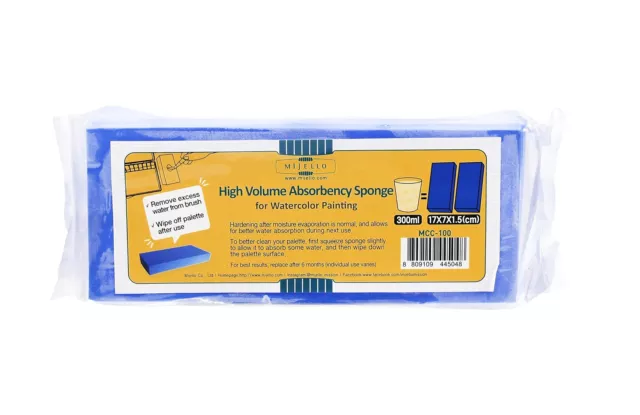 Mijello High Volume Absorbency Sponge For W/C Painting Pack of 2. MCC-100