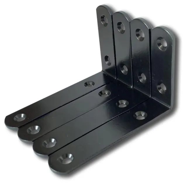 4 Pcs Shelf Bracket4 Inch Black Floating Shelf Bracket Heavy Duty Meta Walll