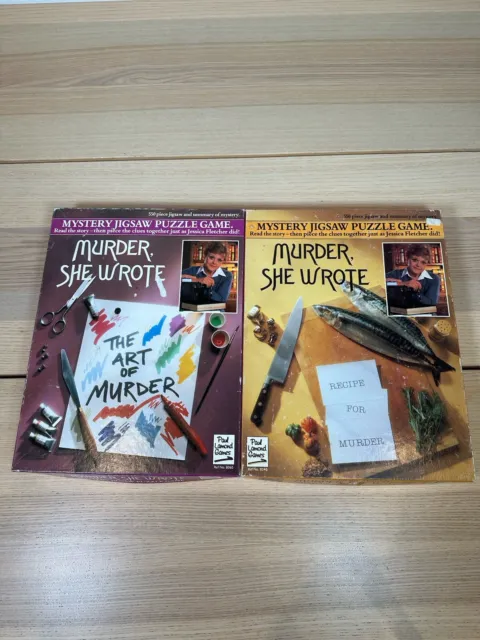 2x Murder She Wrote Murder Mystery Jigsaw Puzzle COMPLETE Paul Lamond Games