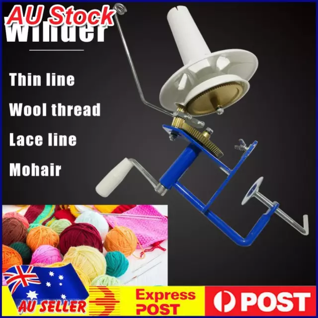 Large Metal Yarn Ball Winder Hand Operated Wool Fiber Winding Machine AU