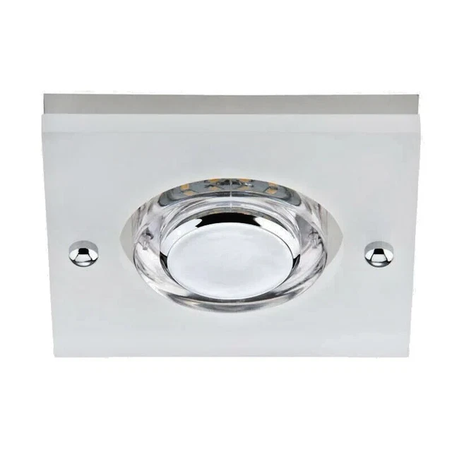 6x LED Einbaustrahler Bad 230V 5W 400lm IP44 85x30mm, LED Panel Rund