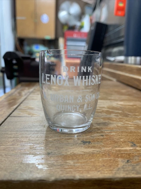 pre prohibition shot glass Quincy Illinois Minor Chip On Th Rim