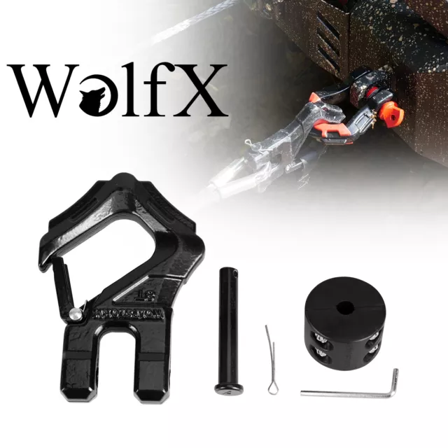 Winch Hook+Rubber Stopper Kit For Synthetic Rope Winch Cable Off Road UTV ATV